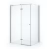 Amber Douchecabine | 120x90 Cm Chroom Helder Glas Draaideur Rechthoek