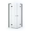 Amber Douchecabine | 70x70 Cm Mat Zwart Helder Glas Draaideur Vierkant