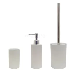 Badkamer Accessoires Set Solid. Lichtgrijs