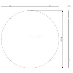Badkamerspiegel Solo 100cm Rond Spiegelhouders Rond Goud -Winkel Voor Badkamermeubels badkamerspiegel solo 100cm rond spiegelhouders rond goud m25 1020gg 3