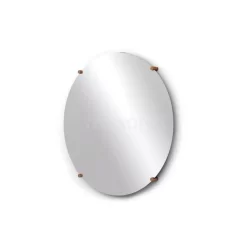 Badkamerspiegel Solo 60cm Rond Spiegelhouders Rond Koper