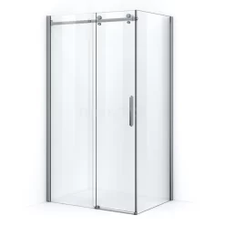 Crystal Allure Douchecabine | 110x100 Cm Chroom Helder Glas Schuifdeur Rechthoek