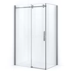 Crystal Allure Douchecabine | 130x100 Cm Chroom Helder Glas Schuifdeur Rechthoek