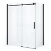 Crystal Allure Douchecabine | 150x90 Cm Mat Zwart Helder Glas Schuifdeur Rechthoek -Winkel Voor Badkamermeubels crystal allure douchecabine 150x90 cm mat zwart helder glas schuifdeur rechthoek l5120 1509m