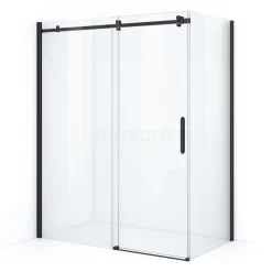 Crystal Allure Douchecabine | 150x90 Cm Mat Zwart Helder Glas Schuifdeur Rechthoek