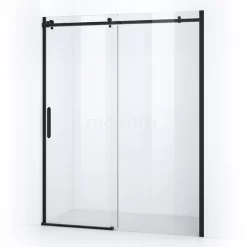 Crystal Allure Douchedeur | 150 Cm Mat Zwart Helder Glas Schuifdeur