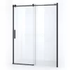Crystal Allure Douchedeur | 160 Cm Mat Zwart Helder Glas Schuifdeur