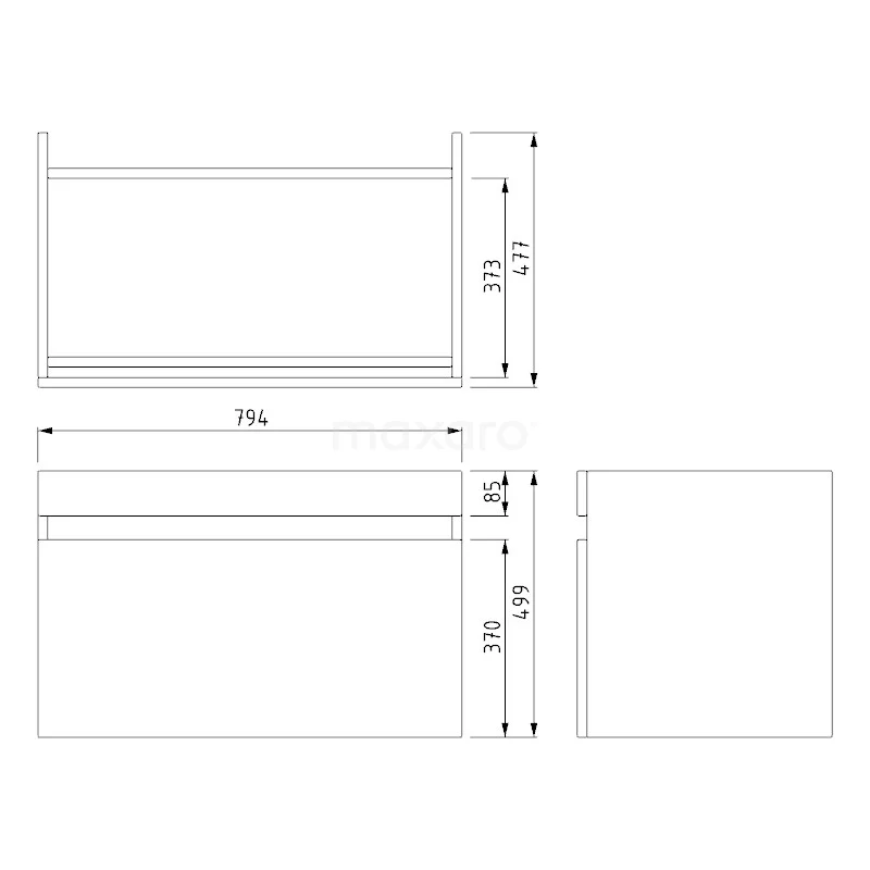 Curve Badkamermeubel Met Wastafel | 80 Cm Donkerbruin Essen Front Mineraalmarmer 1 Lade 5 Curve Badkamermeubel Met Wastafel | 80 Cm Donkerbruin Essen Front Mineraalmarmer 1 Lade - Afbeelding 3
