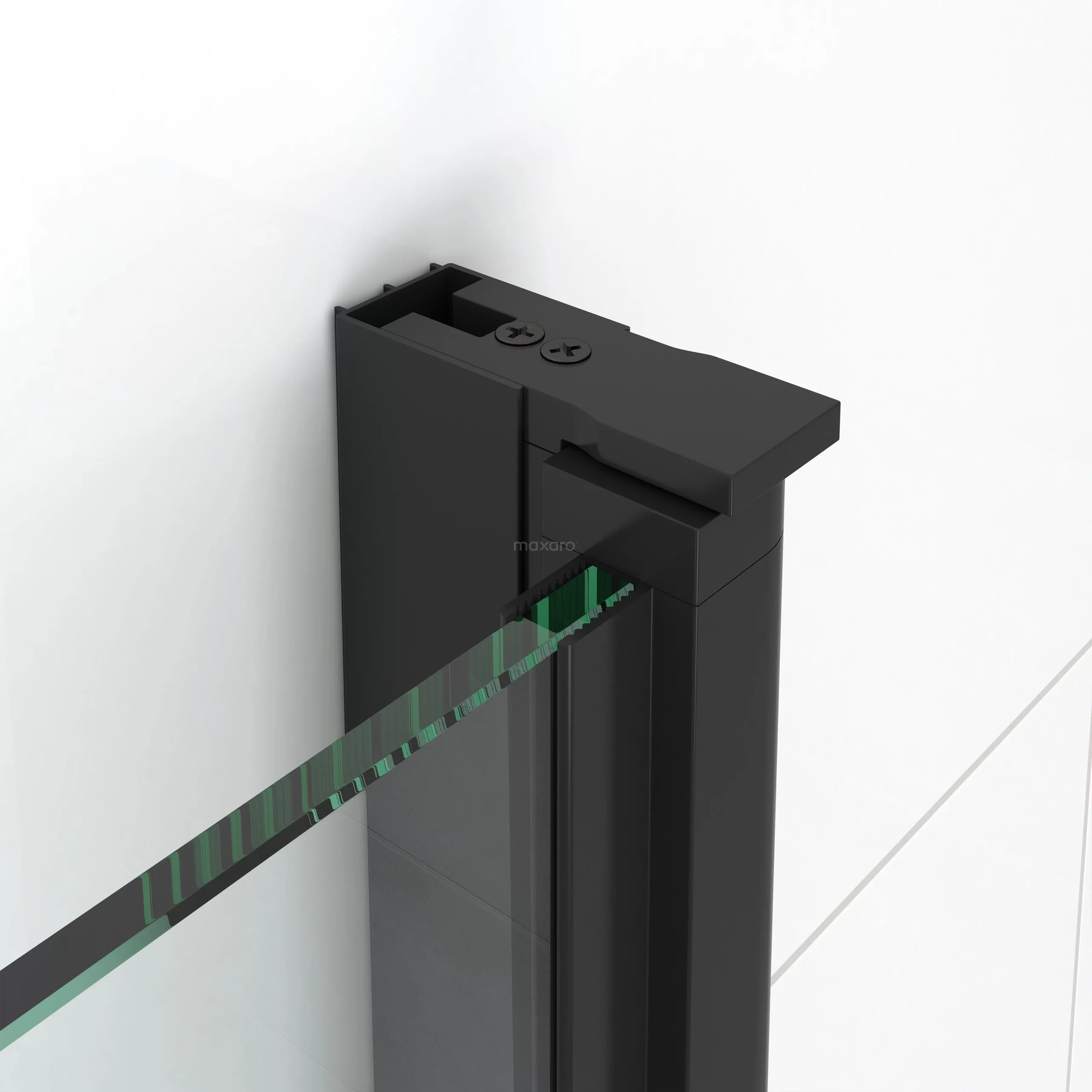 Diamond Douchecabine | 100x60 Cm Mat Zwart Helder Met 4 Zwarte Strepen Draaideur Rechthoek 6 Diamond Douchecabine | 100x60 Cm Mat Zwart Helder Met 4 Zwarte Strepen Draaideur Rechthoek - Afbeelding 4