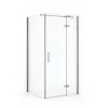 Diamond Douchecabine | 100x80 Cm Chroom Helder Glas Draaideur Rechthoek