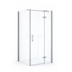 Diamond Douchecabine | 100x80 Cm Chroom Helder Glas Draaideur Rechthoek