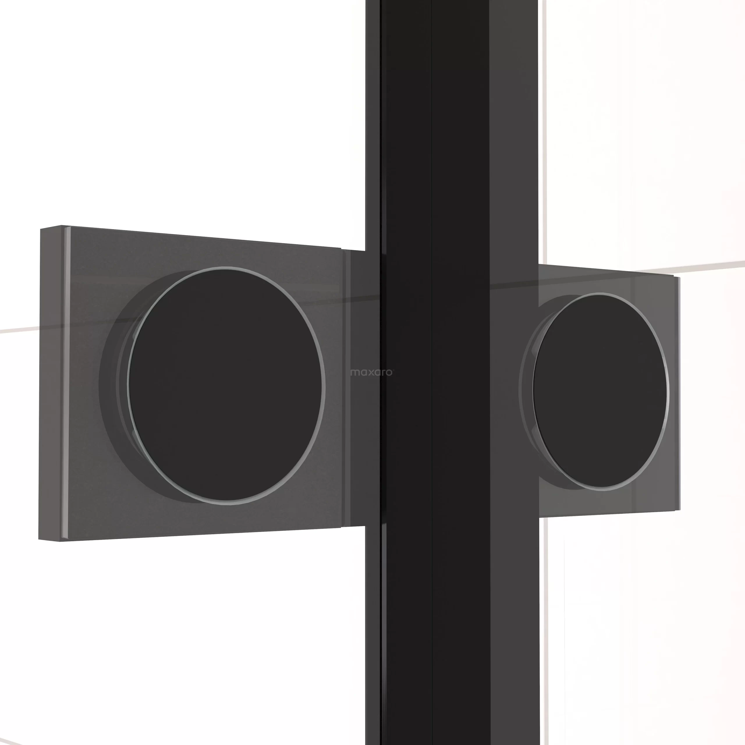 Diamond Douchecabine | 100x80 Cm Mat Zwart Helder Met 4 Zwarte Strepen Draaideur Rechthoek 6 Diamond Douchecabine | 100x80 Cm Mat Zwart Helder Met 4 Zwarte Strepen Draaideur Rechthoek - Afbeelding 4