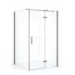 Diamond Douchecabine | 120x100 Cm Rvs Helder Glas Draaideur Rechthoek