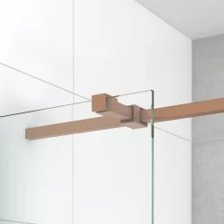 Diamond Douchecabine | 120x90 Cm Koper Helder Glas Draaideur Rechthoek -Winkel Voor Badkamermeubels diamond douchecabine 120x90 cm koper helder glas draaideur rechthoek cdb216609310kp 5