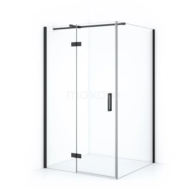 Diamond Douchecabine | 120x90 Cm Zwart Chroom Helder Glas Draaideur Rechthoek 3 Diamond Douchecabine | 120x90 Cm Zwart Chroom Helder Glas Draaideur Rechthoek