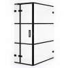 Diamond Douchecabine | 140x90 Cm Mat Zwart Helder Met 4 Zwarte Strepen Draaideur Rechthoek 2 Diamond Douchecabine | 140x90 Cm Mat Zwart Helder Met 4 Zwarte Strepen Draaideur Rechthoek -Winkel Voor Badkamermeubels diamond douchecabine 140x90 cm mat zwart helder met 4 zwarte strepen draaideur rechthoek cdb213614328mb