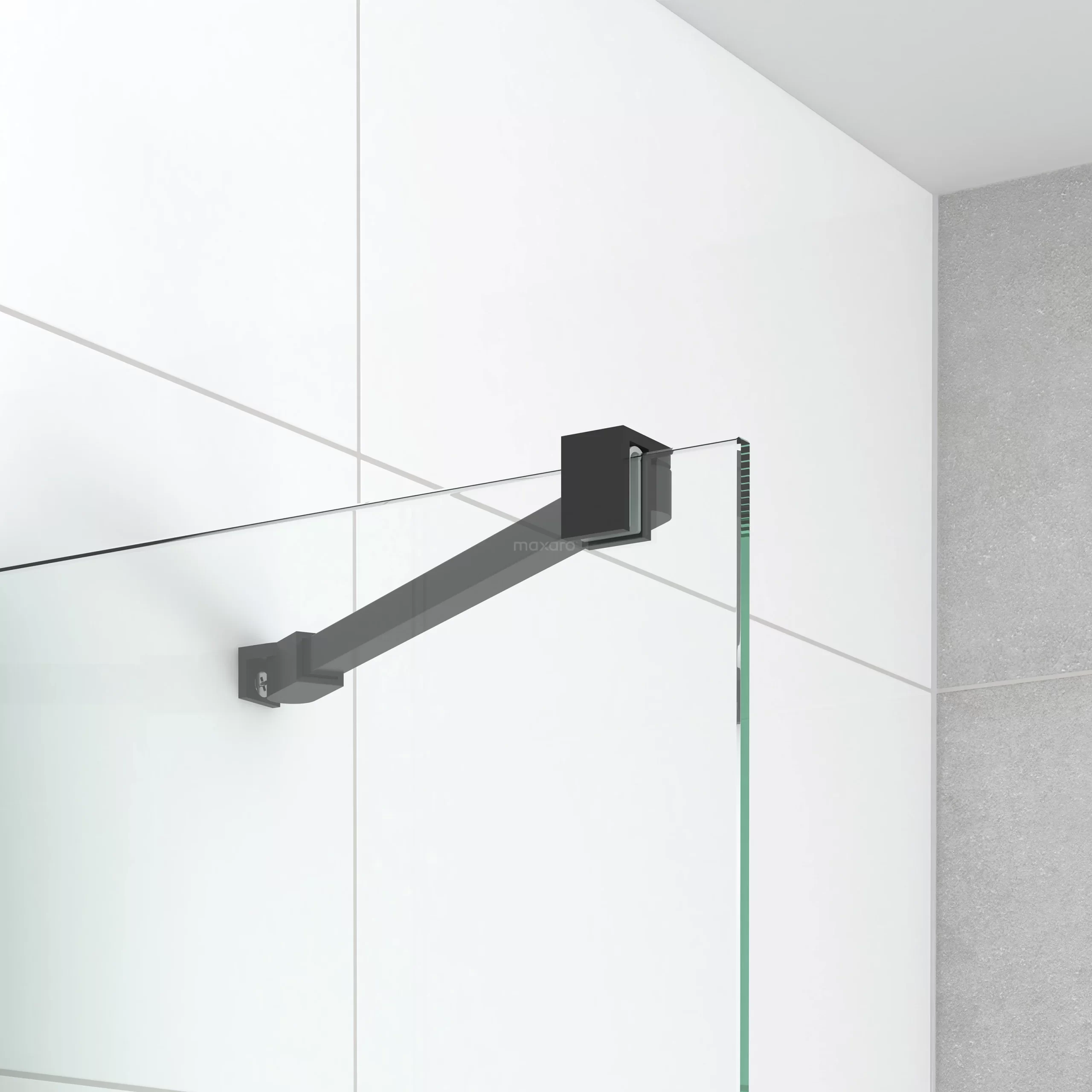 Diamond Douchecabine | 80x80 Cm Mat Zwart Helder Glas Draaideur Kwartrond 7 Diamond Douchecabine | 80x80 Cm Mat Zwart Helder Glas Draaideur Kwartrond - Afbeelding 5