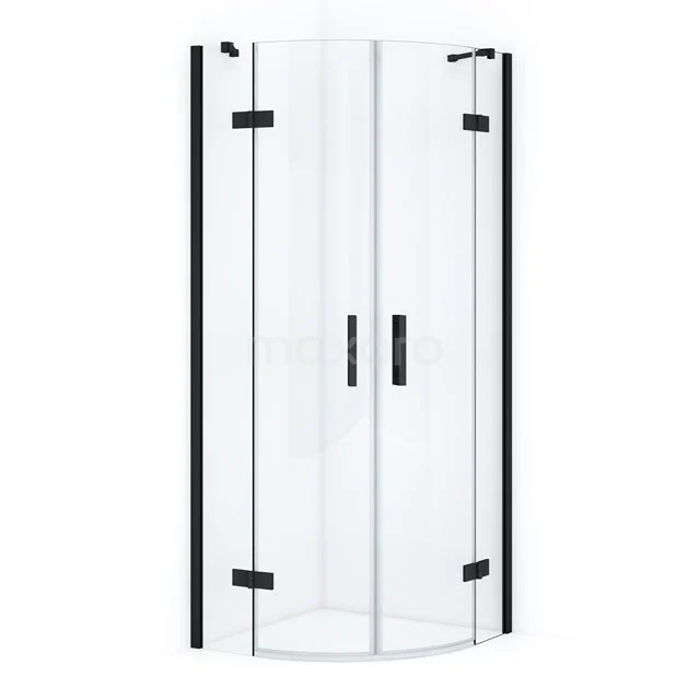 Diamond Douchecabine | 80x80 Cm Mat Zwart Helder Glas Draaideur Kwartrond 3 Diamond Douchecabine | 80x80 Cm Mat Zwart Helder Glas Draaideur Kwartrond