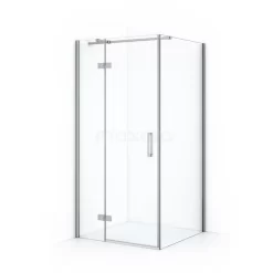 Diamond Douchecabine | 90x80 Cm Chroom Helder Glas Draaideur Rechthoek
