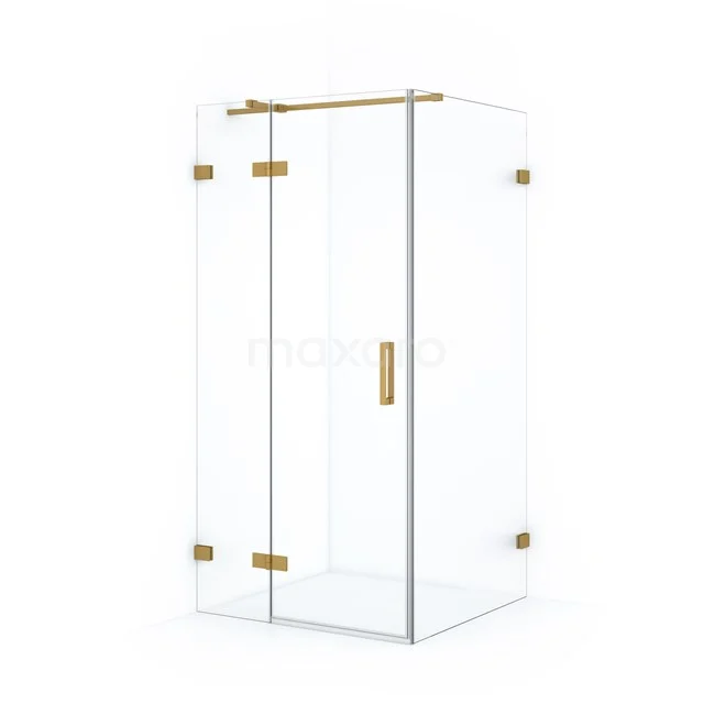 Diamond Douchecabine | 90x90 Cm Goud Helder Glas Draaideur Vierkant 3 Diamond Douchecabine | 90x90 Cm Goud Helder Glas Draaideur Vierkant