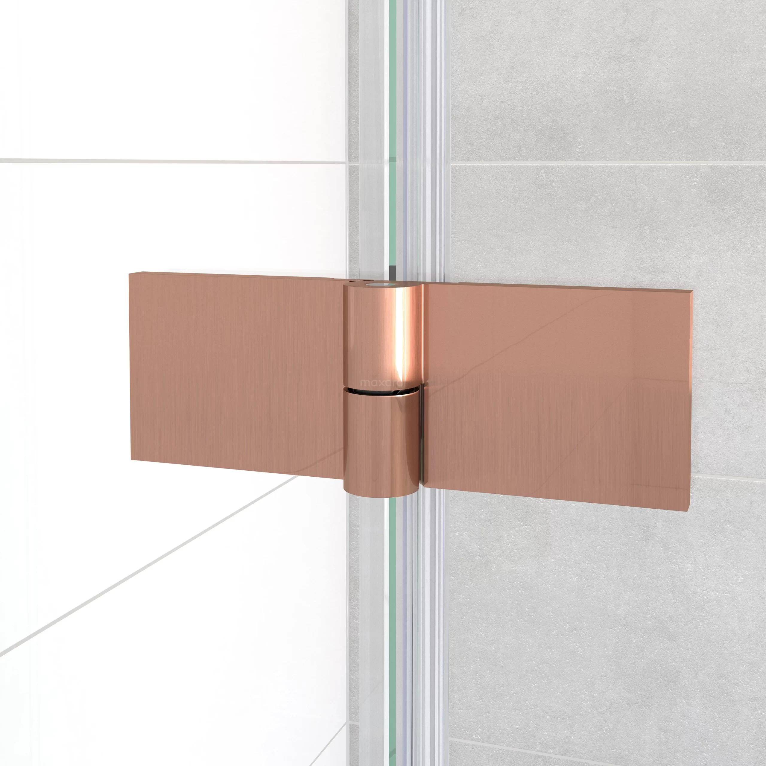 Diamond Douchecabine | 90x90 Cm Koper Helder Glas Draaideur Kwartrond 5 Diamond Douchecabine | 90x90 Cm Koper Helder Glas Draaideur Kwartrond - Afbeelding 3