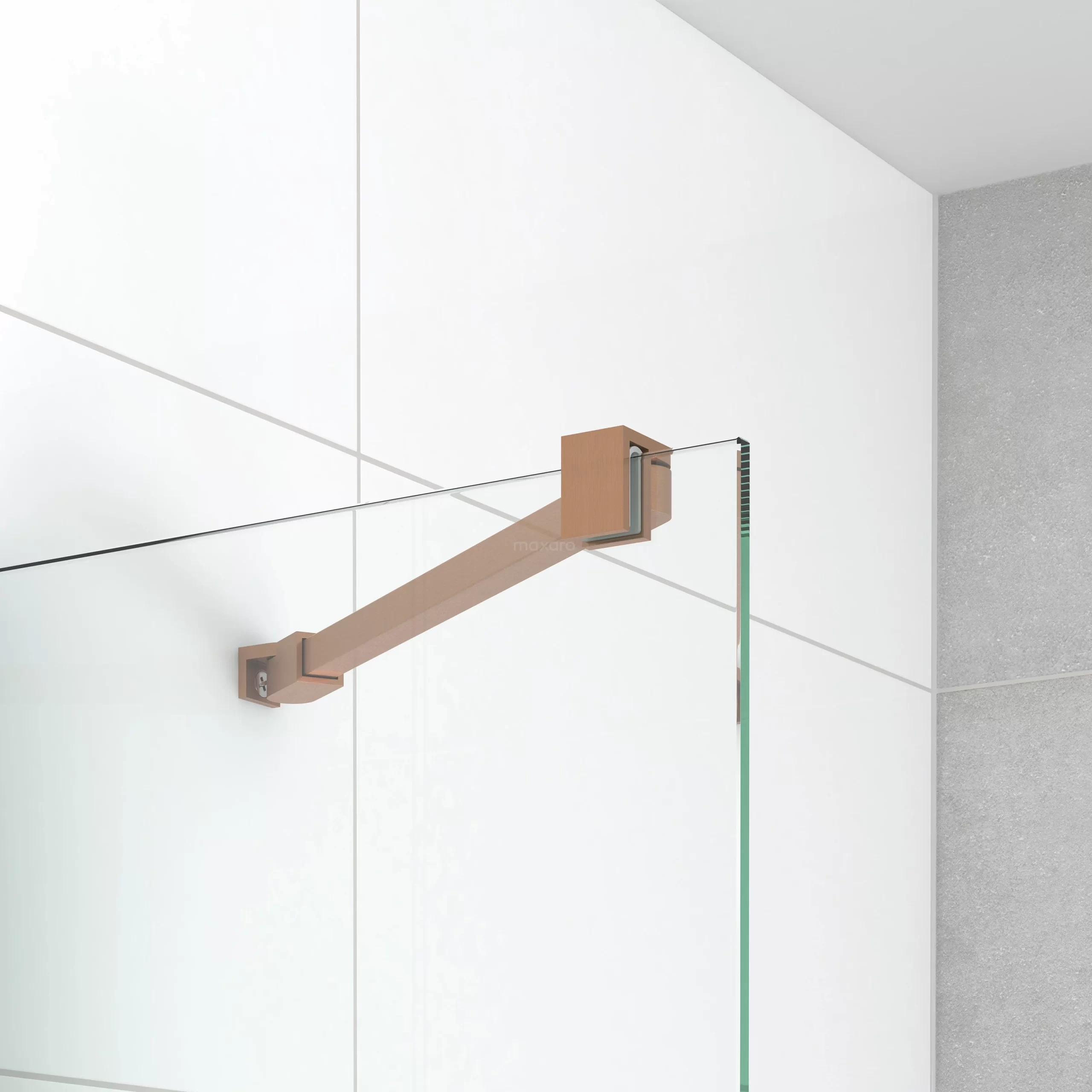 Diamond Douchecabine | 90x90 Cm Koper Helder Glas Draaideur Kwartrond 7 Diamond Douchecabine | 90x90 Cm Koper Helder Glas Draaideur Kwartrond - Afbeelding 5