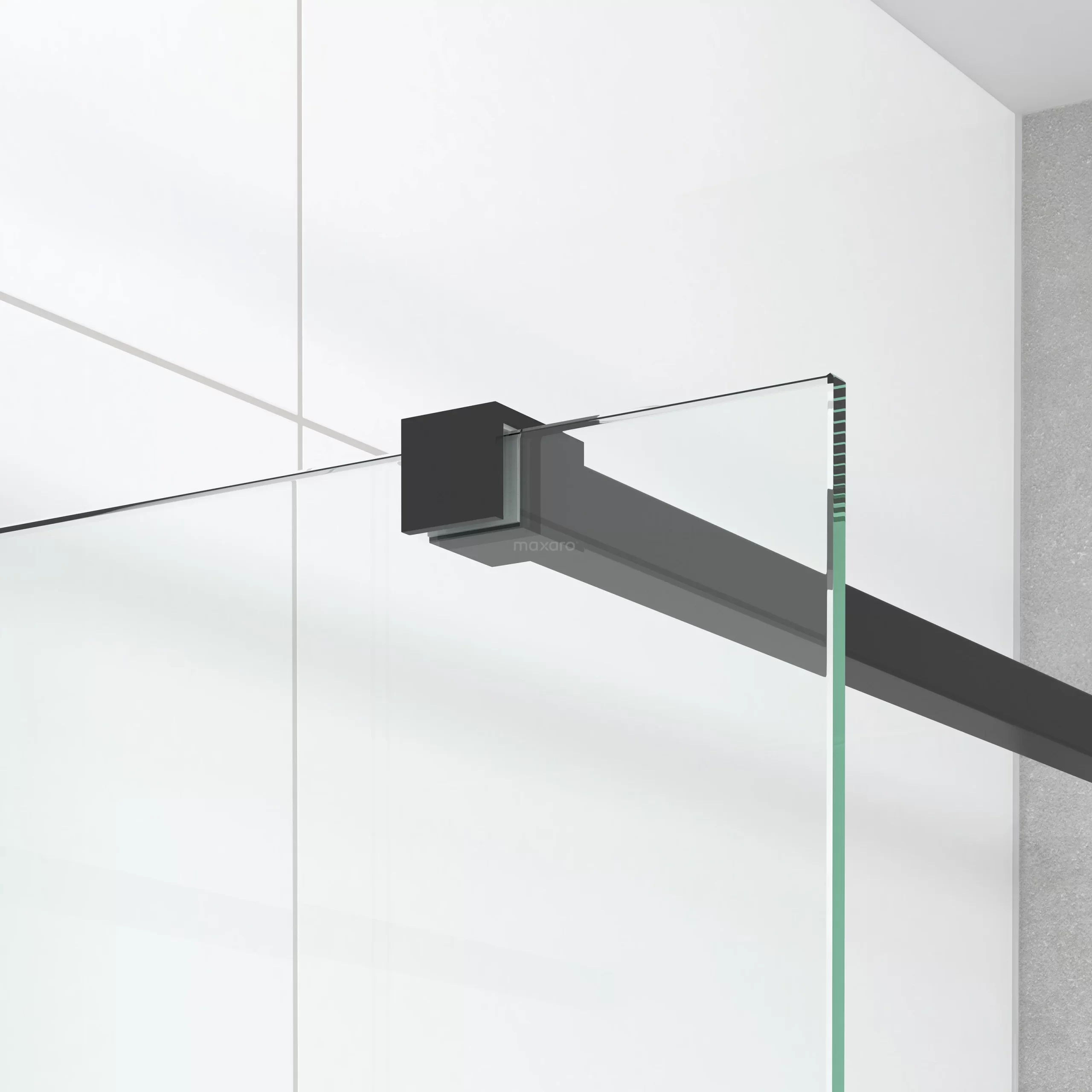 Diamond Douchecabine | 90x90 Cm Mat Zwart Helder Glas Draaideur Vierkant 7 Diamond Douchecabine | 90x90 Cm Mat Zwart Helder Glas Draaideur Vierkant - Afbeelding 5