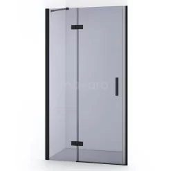 Diamond Douchedeur | 100 Cm Mat Zwart Rookglas Draaideur