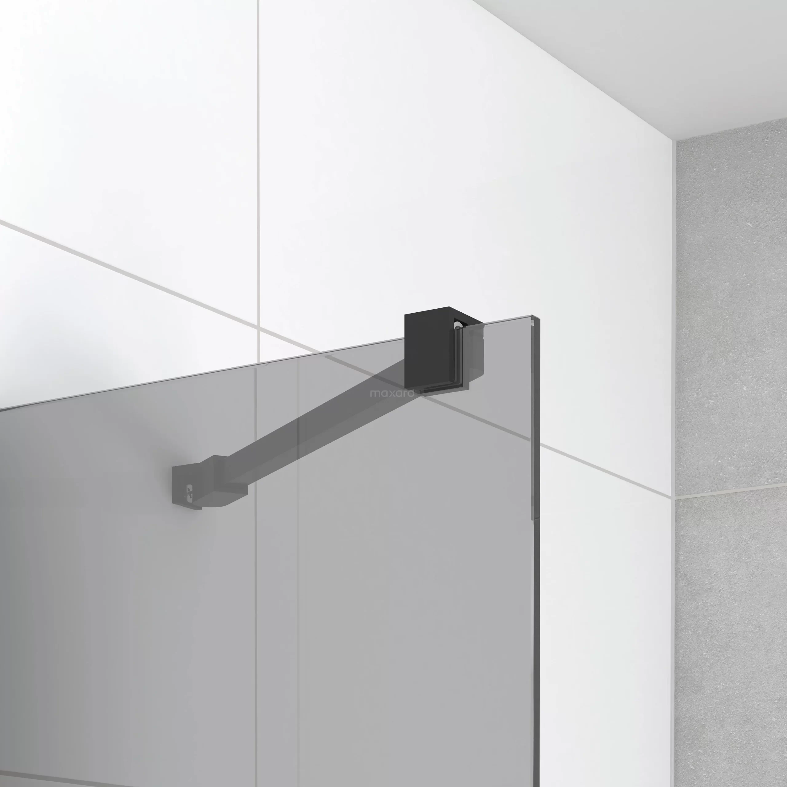 Diamond Douchedeur | 100 Cm Mat Zwart Rookglas Draaideur 7 Diamond Douchedeur | 100 Cm Mat Zwart Rookglas Draaideur - Afbeelding 5