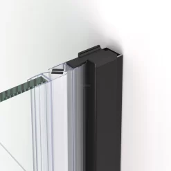 Diamond Douchedeur | 110 Cm Mat Zwart Helder Glas Draaideur -Winkel Voor Badkamermeubels diamond douchedeur 110 cm mat zwart helder glas draaideur ddb21652220mb 5