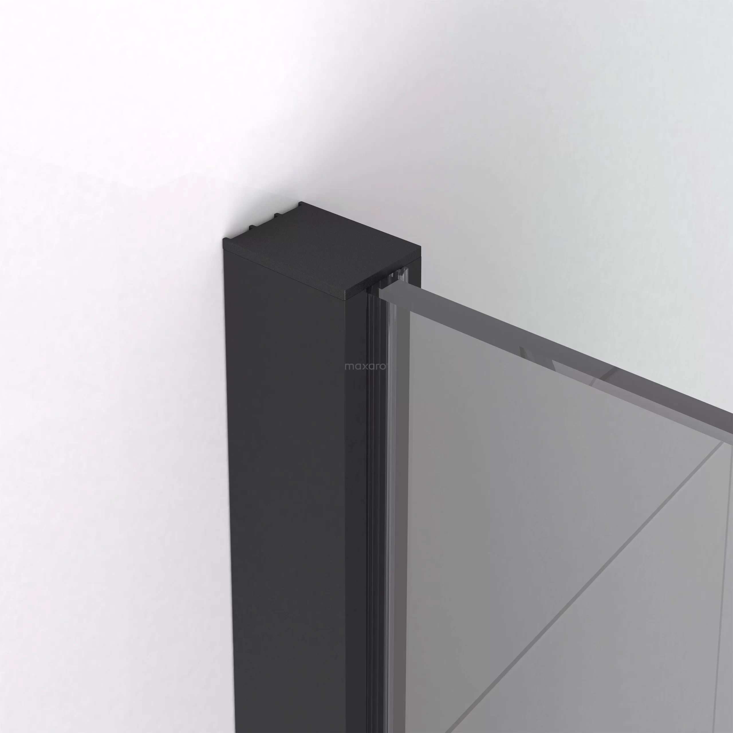 Diamond Douchedeur | 80 Cm Mat Zwart Rookglas Draaideur 4 Diamond Douchedeur | 80 Cm Mat Zwart Rookglas Draaideur - Afbeelding 2