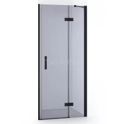 Diamond Douchedeur | 80 Cm Mat Zwart Rookglas Draaideur