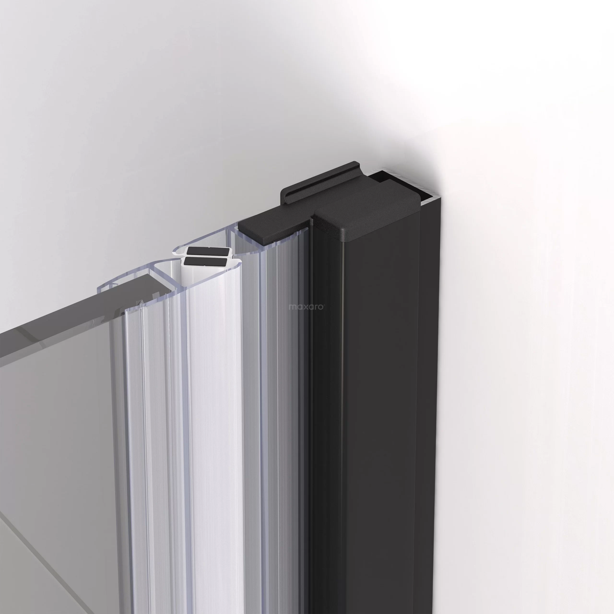 Diamond Douchedeur | 80 Cm Mat Zwart Rookglas Draaideur 8 Diamond Douchedeur | 80 Cm Mat Zwart Rookglas Draaideur - Afbeelding 6