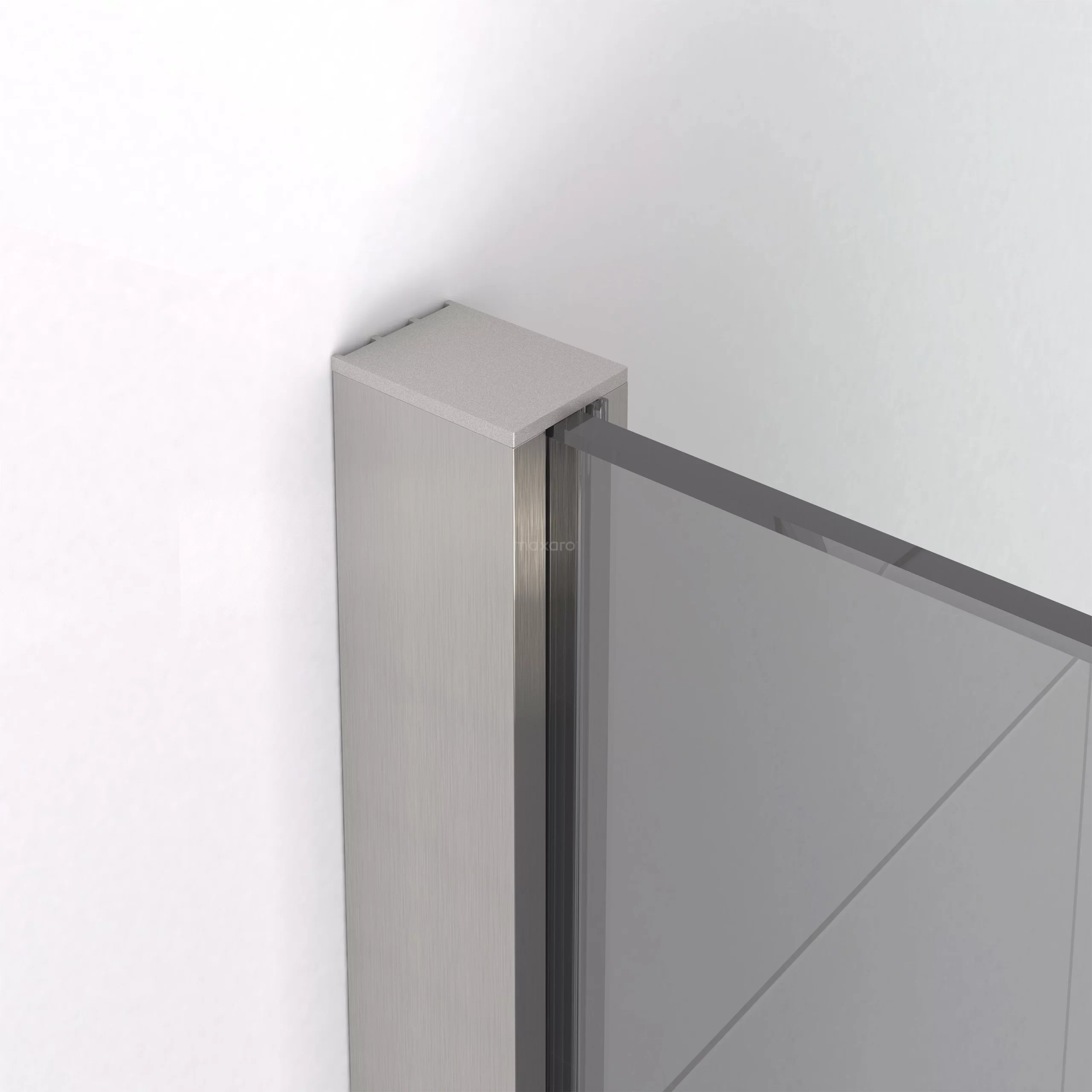 Diamond Douchedeur | 80 Cm Rvs Rookglas Draaideur 4 Diamond Douchedeur | 80 Cm Rvs Rookglas Draaideur - Afbeelding 2