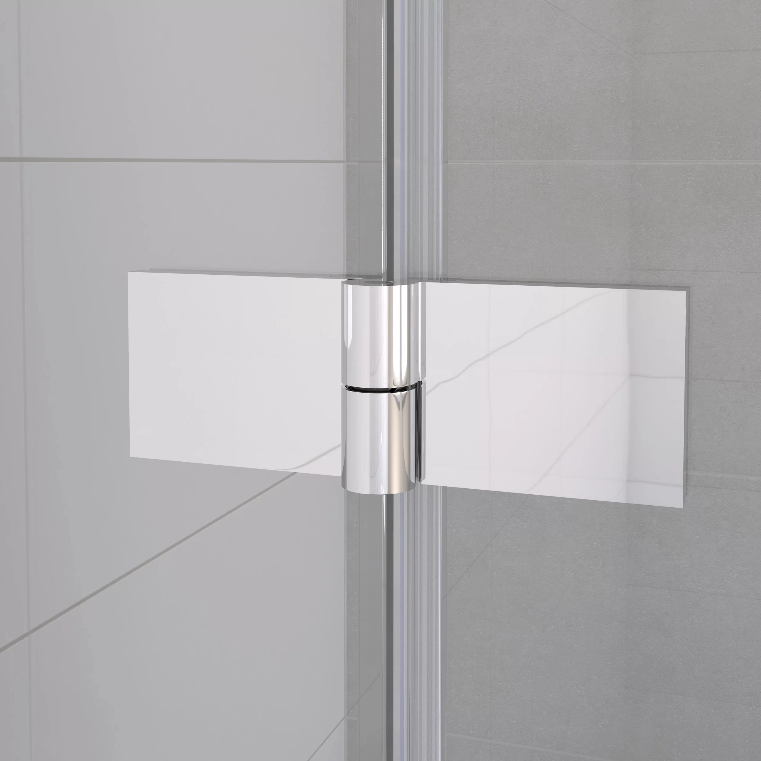 Diamond Douchedeur | 90 Cm Chroom Rookglas Draaideur 5 Diamond Douchedeur | 90 Cm Chroom Rookglas Draaideur - Afbeelding 3