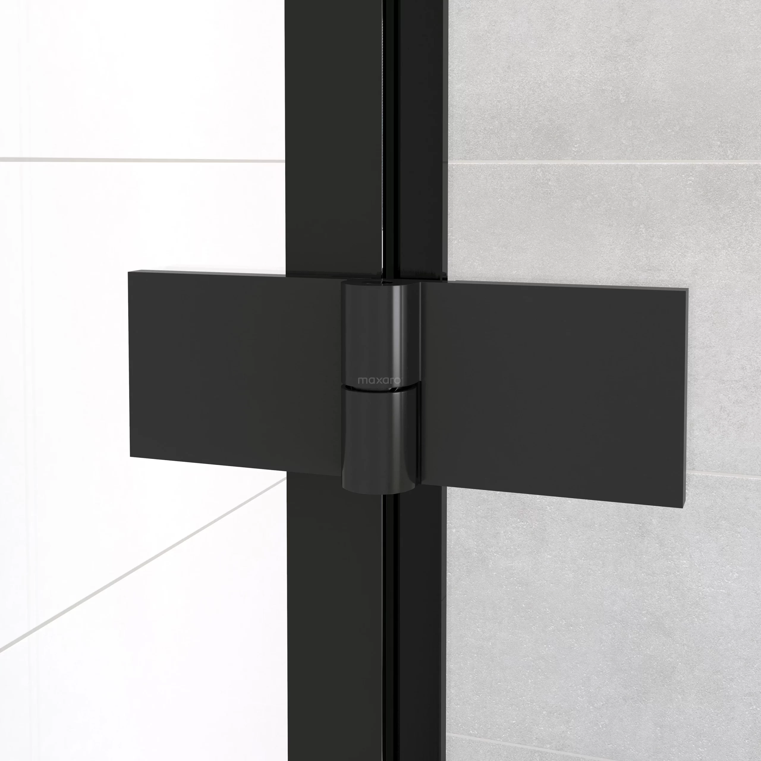 Diamond Douchedeur | 90 Cm Mat Zwart Helder Met 4 Zwarte Strepen Draaideur 5 Diamond Douchedeur | 90 Cm Mat Zwart Helder Met 4 Zwarte Strepen Draaideur - Afbeelding 3