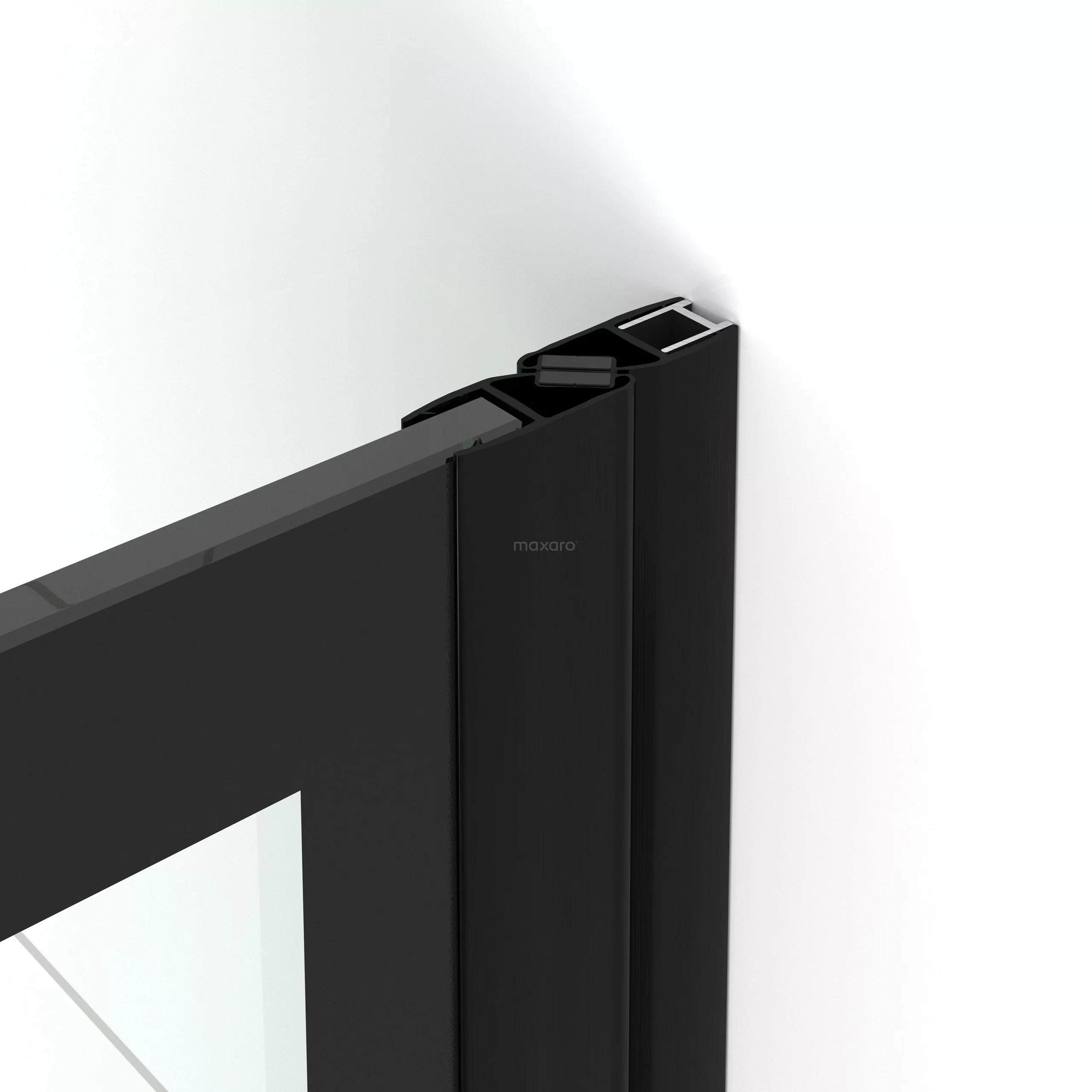 Diamond Douchedeur | 90 Cm Mat Zwart Helder Met 4 Zwarte Strepen Draaideur 9 Diamond Douchedeur | 90 Cm Mat Zwart Helder Met 4 Zwarte Strepen Draaideur - Afbeelding 7