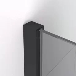 Diamond Douchedeur | 90 Cm Mat Zwart Rookglas Draaideur -Winkel Voor Badkamermeubels diamond douchedeur 90 cm mat zwart rookglas draaideur ddb21452211mb 1