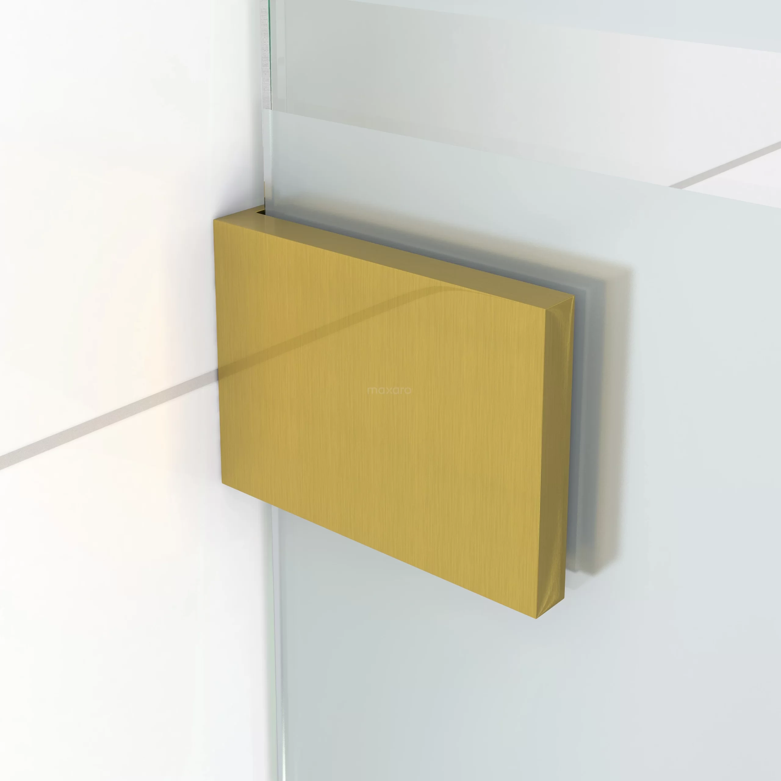 Diamond Inloopdouche | 100 Cm Goud Helder Met Matte Strepen Vaste Wand 4 Diamond Inloopdouche | 100 Cm Goud Helder Met Matte Strepen Vaste Wand - Afbeelding 2