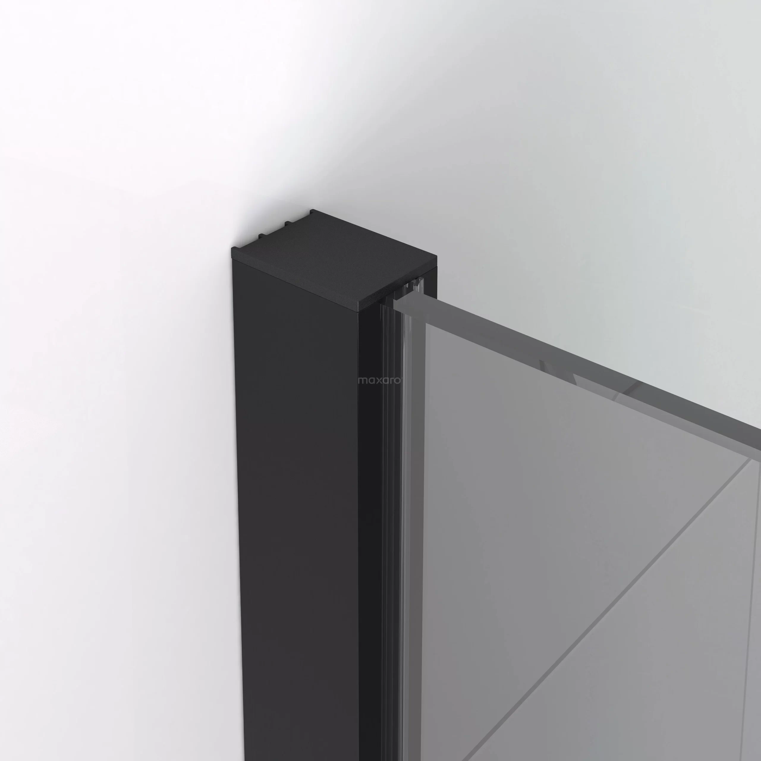 Diamond Inloopdouche | 100 Cm Zwart Chroom Rookglas Vaste Wand 4 Diamond Inloopdouche | 100 Cm Zwart Chroom Rookglas Vaste Wand - Afbeelding 2