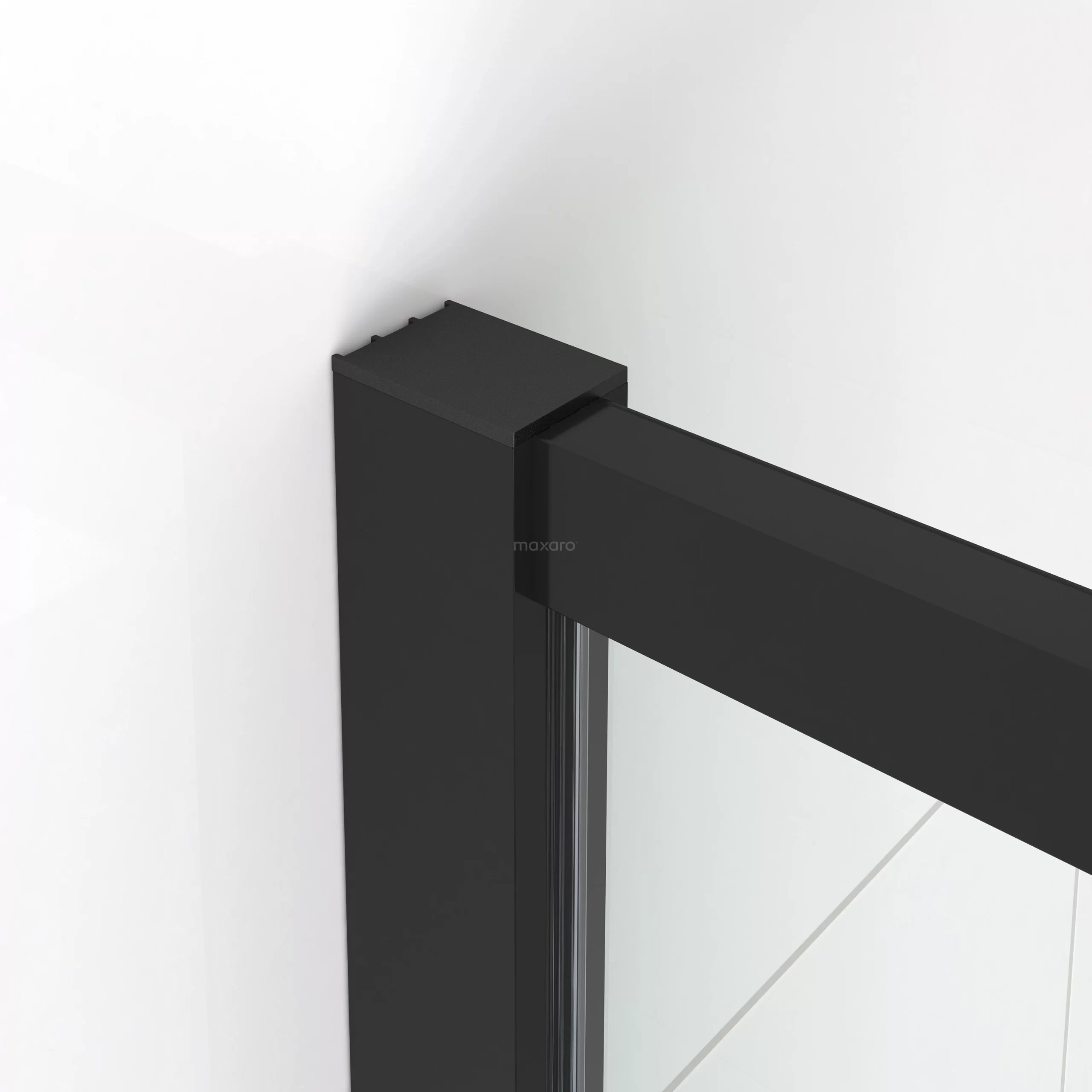 Diamond Inloopdouche | 110 Cm Mat Zwart Helder Glas Vaste Wand 4 Diamond Inloopdouche | 110 Cm Mat Zwart Helder Glas Vaste Wand - Afbeelding 2