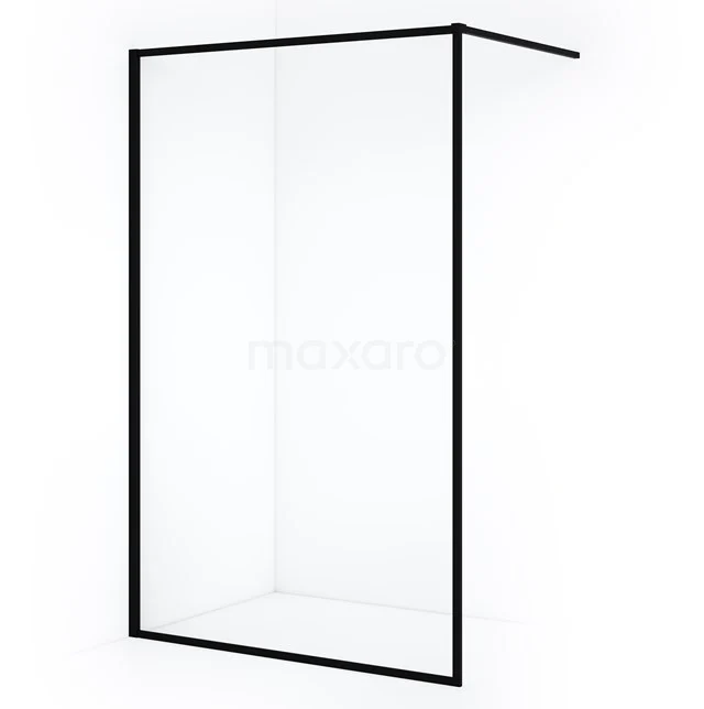 Diamond Inloopdouche | 110 Cm Mat Zwart Helder Glas Vaste Wand 3 Diamond Inloopdouche | 110 Cm Mat Zwart Helder Glas Vaste Wand