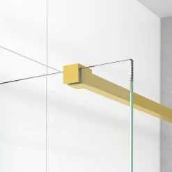 Diamond Inloopdouche | 120 Cm Goud Helder Met Matte Strook Vaste Wand -Winkel Voor Badkamermeubels diamond inloopdouche 120 cm goud helder met matte strook vaste wand ida12123gg 2