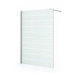 Diamond Inloopdouche | 140 Cm Chroom Helder Met Matte Strepen Vaste Wand