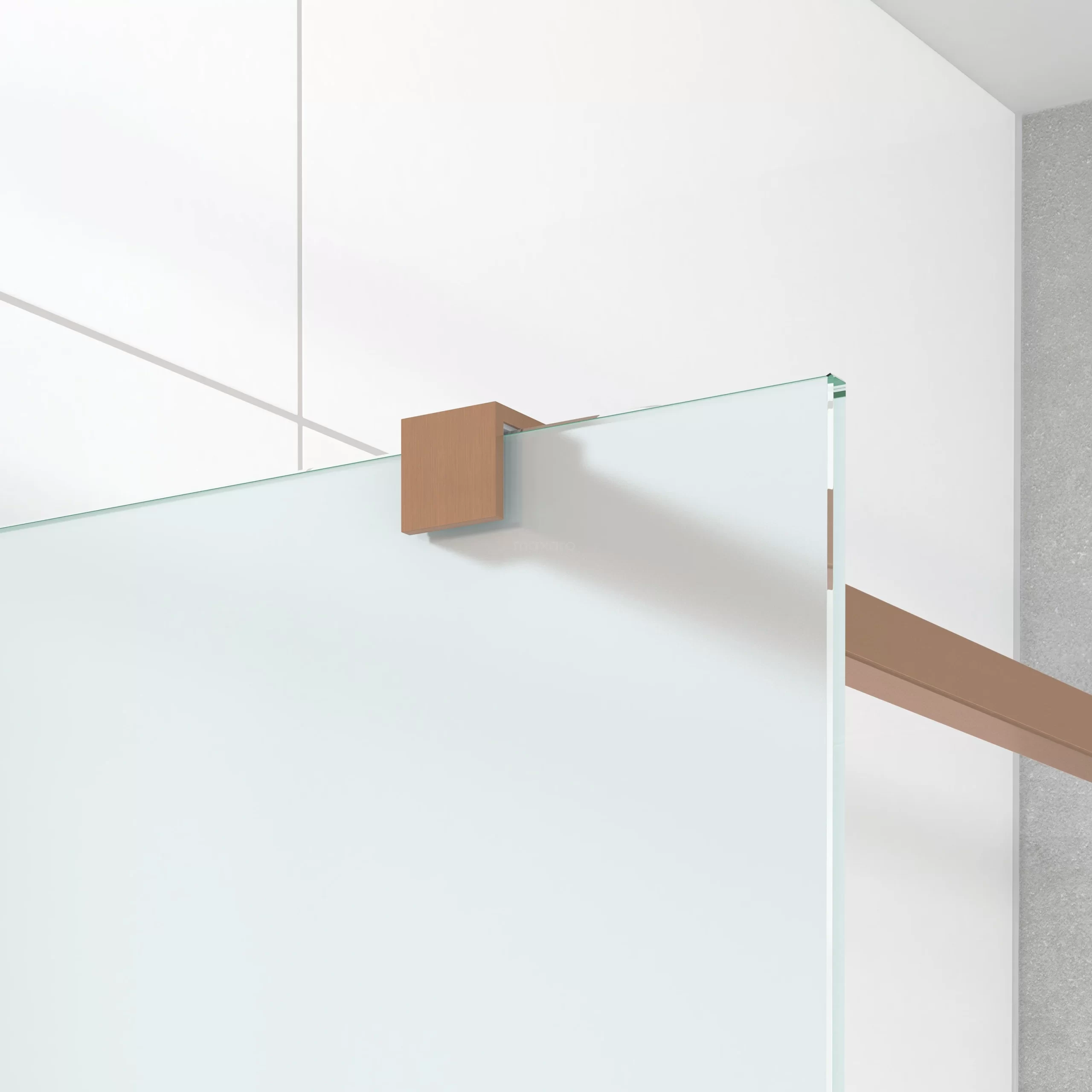 Diamond Inloopdouche | 140 Cm Koper Matglas Vaste Wand 5 Diamond Inloopdouche | 140 Cm Koper Matglas Vaste Wand - Afbeelding 3