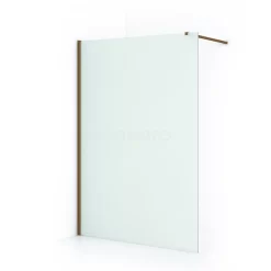Diamond Inloopdouche | 140 Cm Koper Matglas Vaste Wand