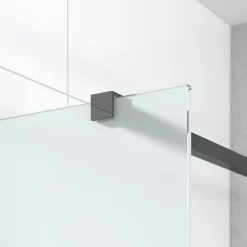 Diamond Inloopdouche | 140 Cm Zwart Chroom Helder Met Matte Strepen Vaste Wand -Winkel Voor Badkamermeubels diamond inloopdouche 140 cm zwart chroom helder met matte strepen vaste wand ida14116bc 2