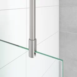 Diamond Inloopdouche | 40 Cm Rvs Helder Glas Vaste Wand -Winkel Voor Badkamermeubels diamond inloopdouche 40 cm rvs helder glas vaste wand ida04710br 2