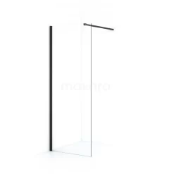Diamond Inloopdouche | 70 Cm Zwart Chroom Helder Glas Vaste Wand