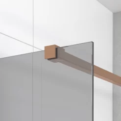Diamond Inloopdouche | 80 Cm Koper Rookglas Vaste Wand -Winkel Voor Badkamermeubels diamond inloopdouche 80 cm koper rookglas vaste wand ida08111kp 2